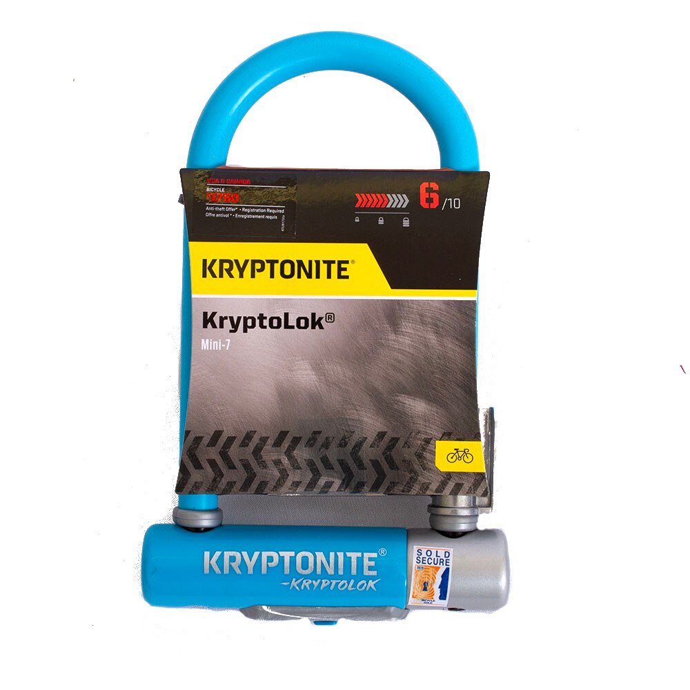 Kryptonite, Blue, Bike Lock/Cable, Sports, Kryptolock, Series 2, Mini 7, 870206
